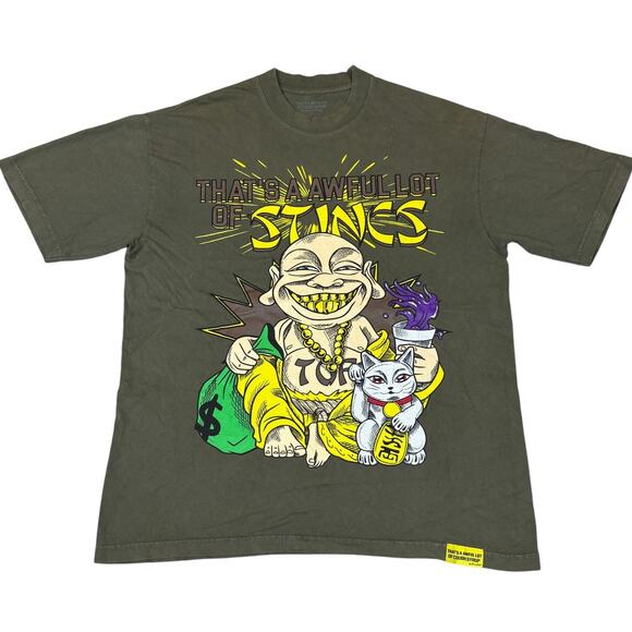 That's A Awful Lot of Cough Syrup Stinc Team Buddha Shirt Men's Large - Picture 1 of 11